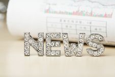 Text Of ‘news’ With Newspaper Royalty Free Stock Image Text Of ‘news’ With Newspaper Royalty Free Stock Image