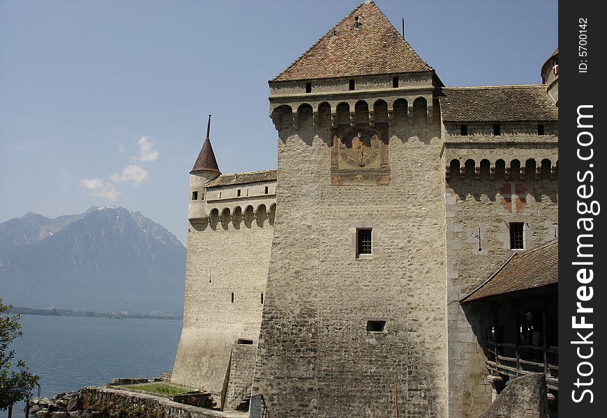 Castle of Chillon at Montreau, Switzerland