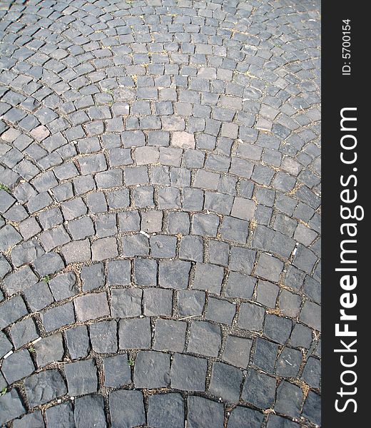 Typical cobbled street in Eastern Europe. Typical cobbled street in Eastern Europe