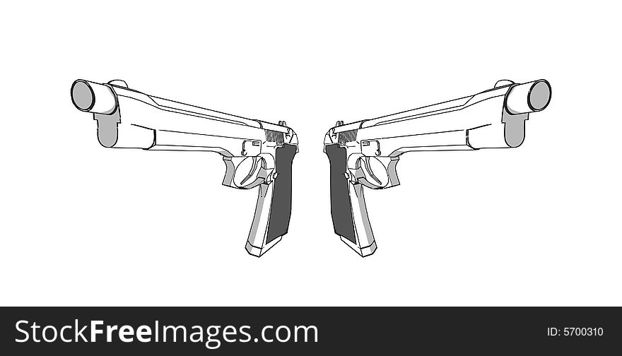 Guns - 3d illustration