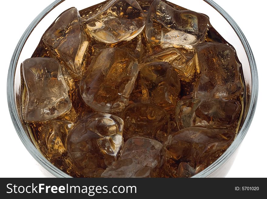 Close Up Of Cola With Ice