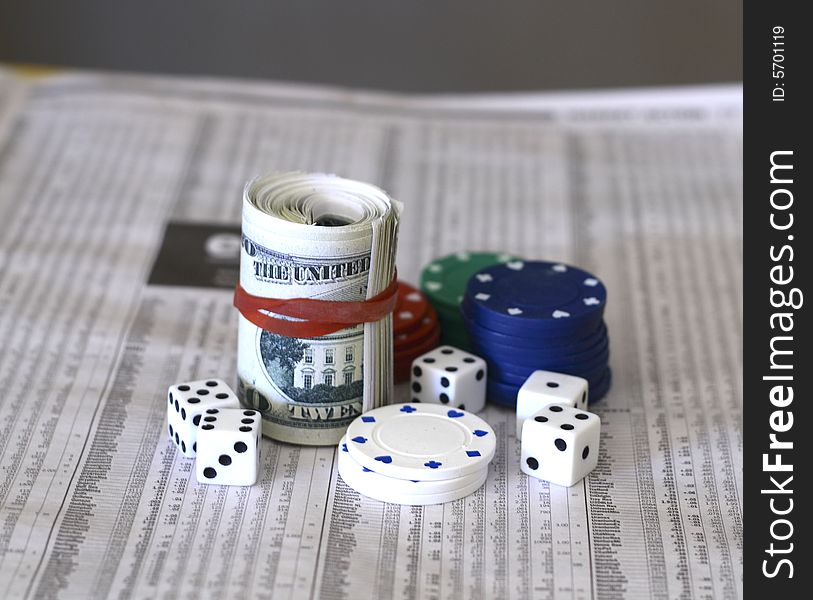 Cash dice and the share market