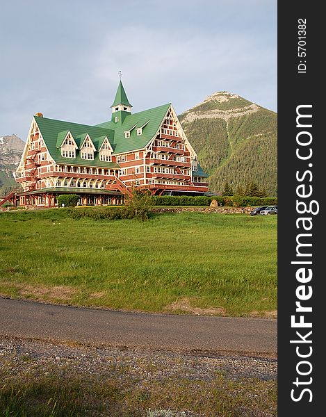 The historic prince of wales hotel in waterton lake national park, alberta, canada. The historic prince of wales hotel in waterton lake national park, alberta, canada