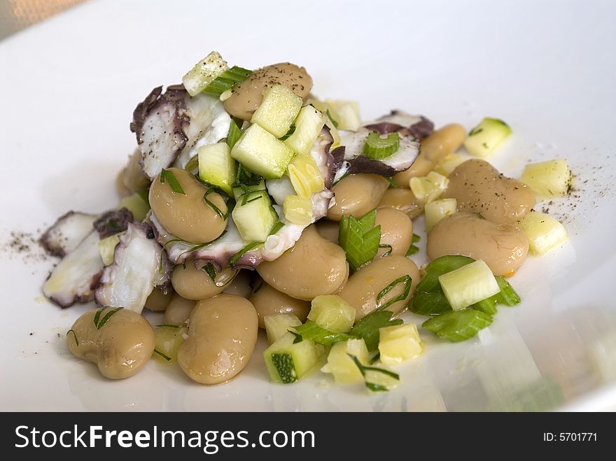 Fava Bean And Octopus Salad