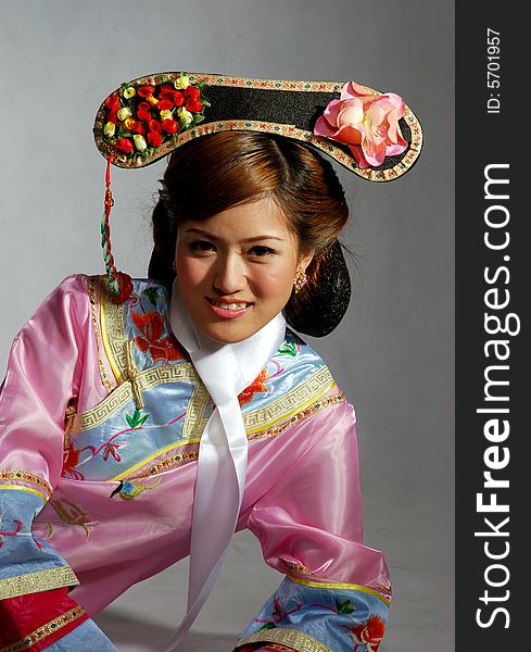 Pretty asian girl image at studio background