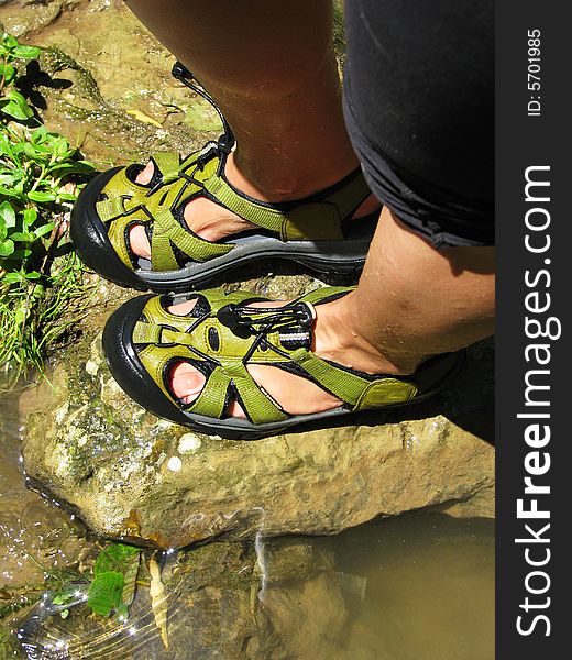 Green Wet Sandals