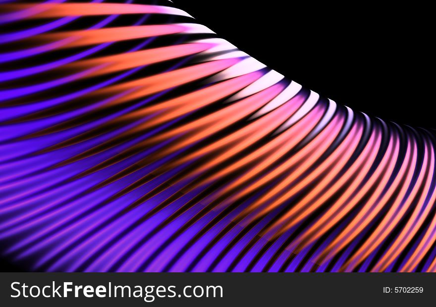 Abstract burning fire tube background