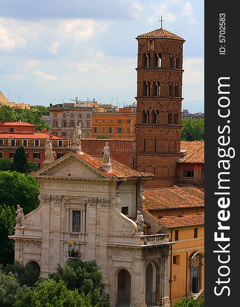 A medieval church in Rome