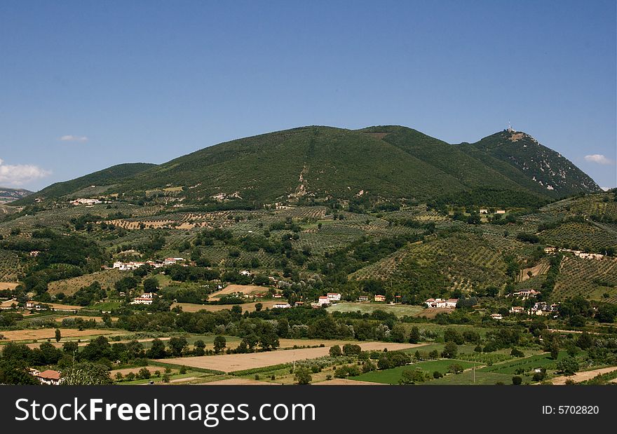 A view of the umbria region near Foligno. A view of the umbria region near Foligno