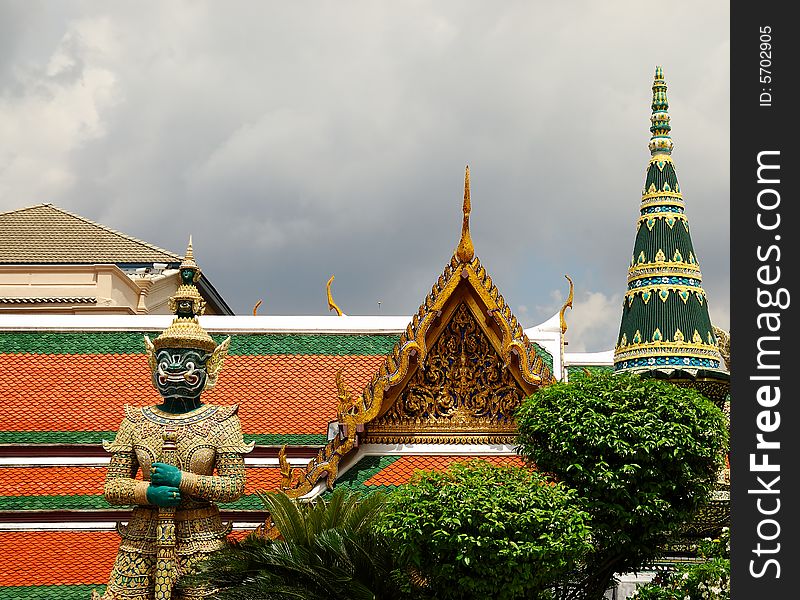 Statue of demon in Bangkok Royal Palace