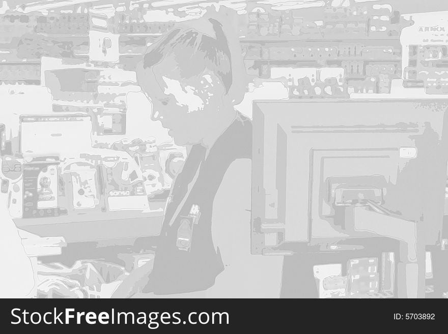 Abstract background of a cashier