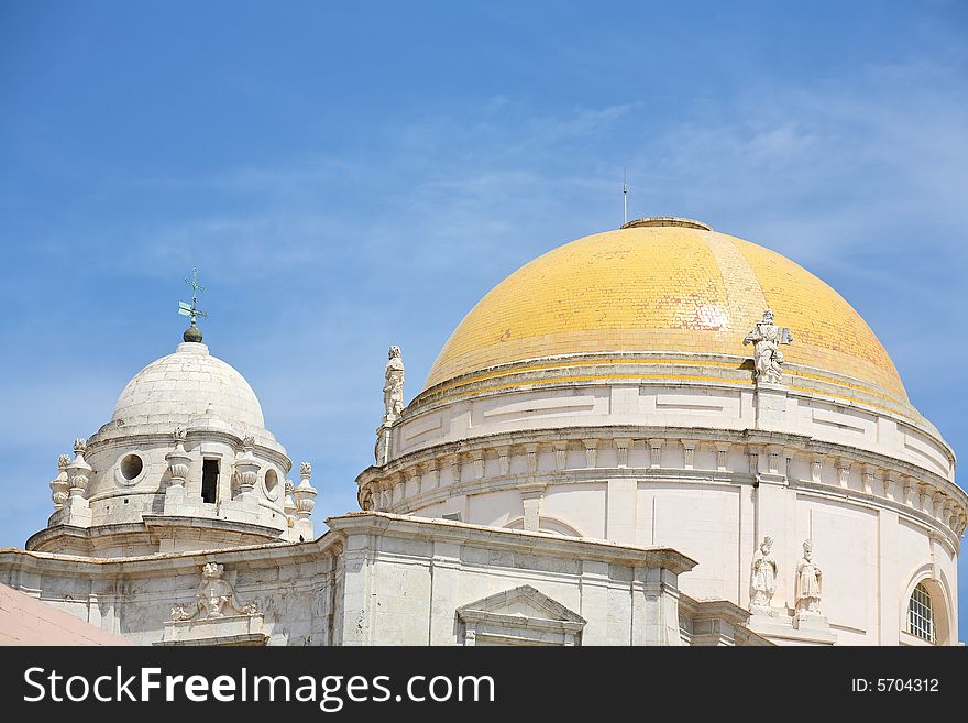 Domes of Cathedral in Cadiz (Spain)