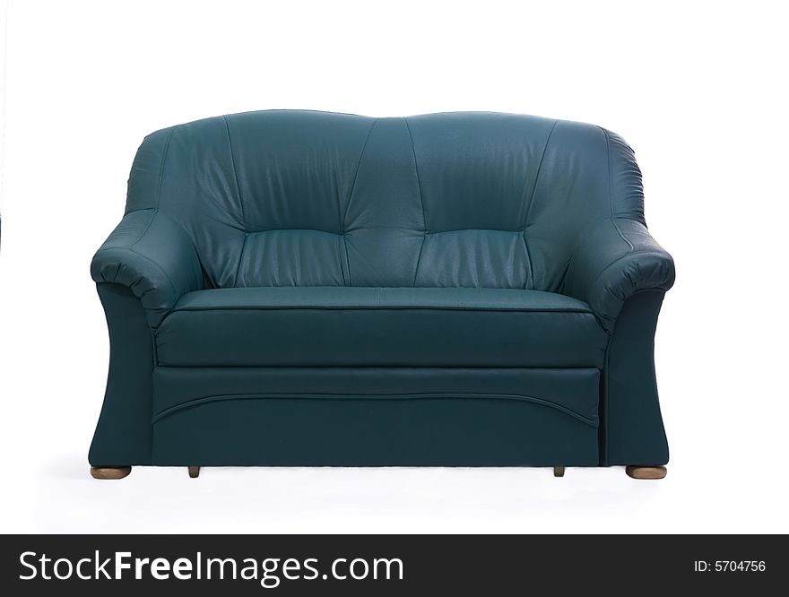 Green light sofa on white background. Green light sofa on white background