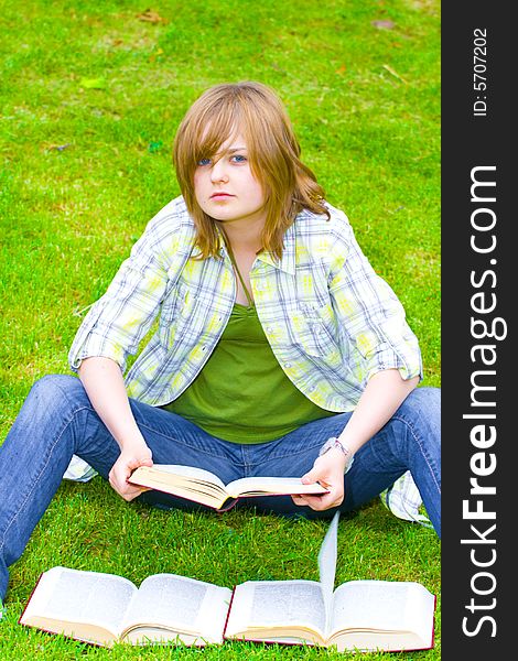 Young student with the books