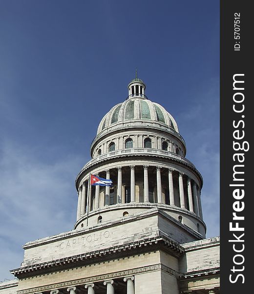 Havana's Capitol dome against a blue sky