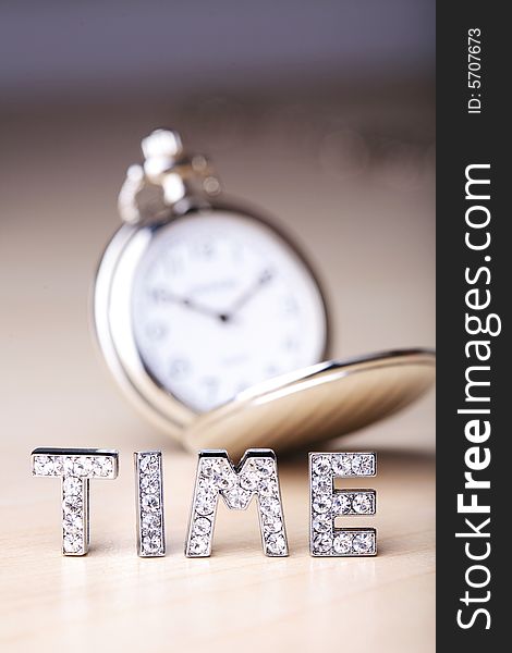 Pocket Watch With Text Of Time