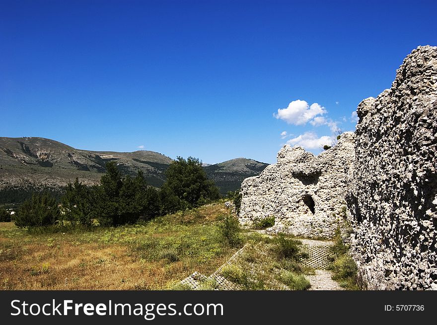 Nature view with some antique ruins. Nature view with some antique ruins