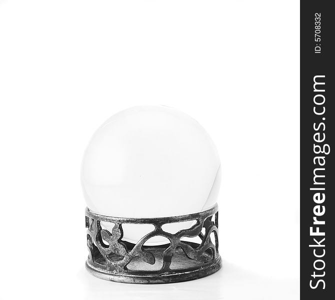 Plain crystal ball on a stand