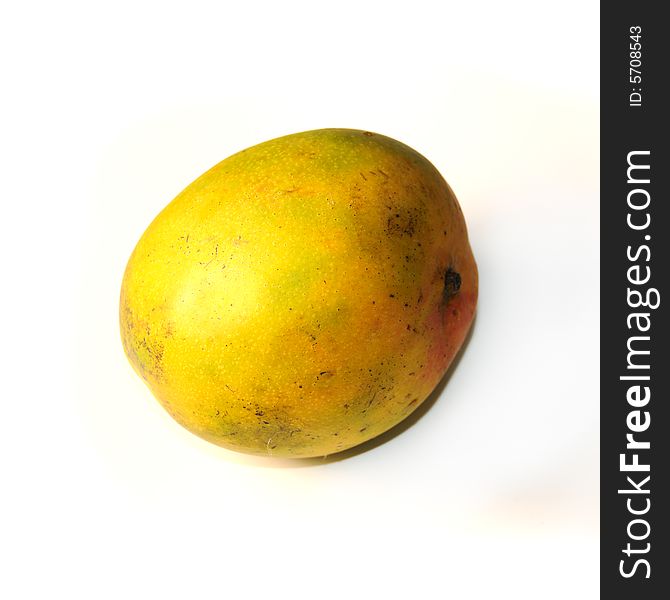 Whole ripe mango fruit isolated. Whole ripe mango fruit isolated