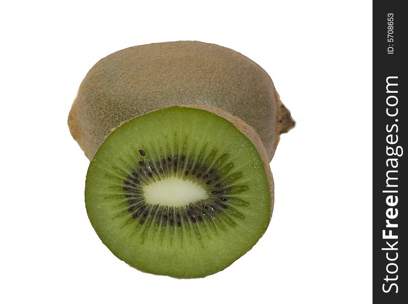 Freshness green kiwi isolated on white background