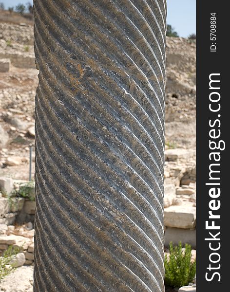 Antiquities ruins of column in ancient cyprus. Antiquities ruins of column in ancient cyprus