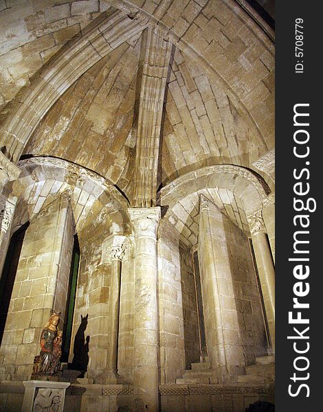 Ceiling in a cathedral in Santo Domingo de la Calzada in Rioja, Spain