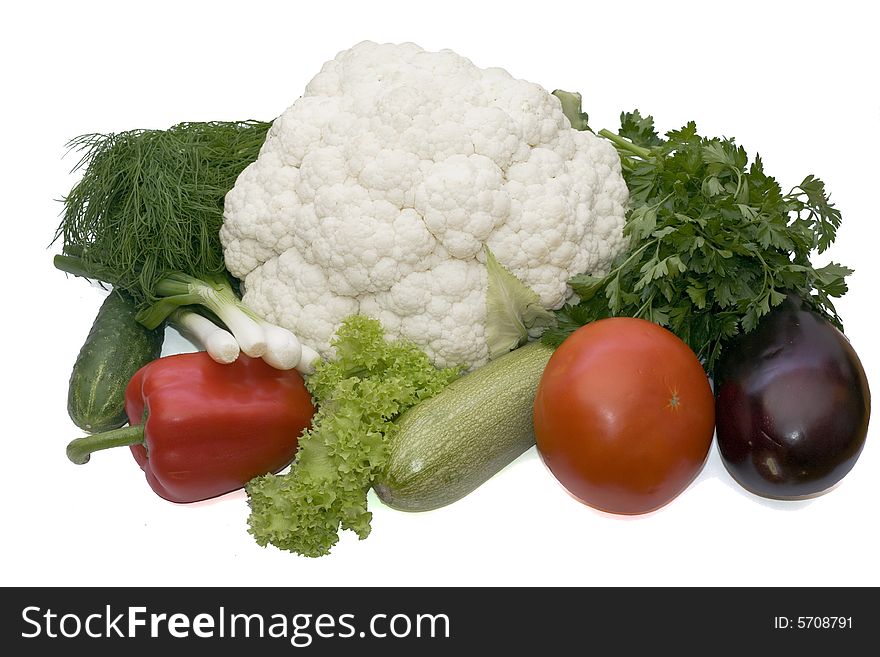 Vegetables freshness isolated on white background