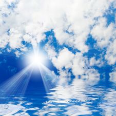 Blue Sea And Sunny Sky Stock Photo Blue Sea And Sunny Sky Stock Photo
