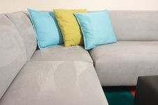 Grey Suede Couch Corner Area Stock Photography Grey Suede Couch Corner Area Stock Photography