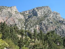 High Mountains - Delphi Greece Stock Photo High Mountains - Delphi Greece Stock Photo