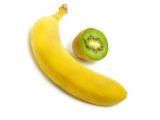 Half Kiwi And Banana Stock Image Half Kiwi And Banana Stock Image