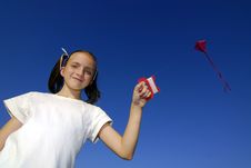 Flying A Kite Stock Photography