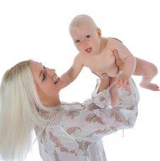 Happy Mother With Baby Royalty Free Stock Photography