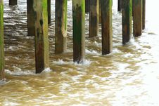 Water Around Pier Legs Royalty Free Stock Images Water Around Pier Legs Royalty Free Stock Images