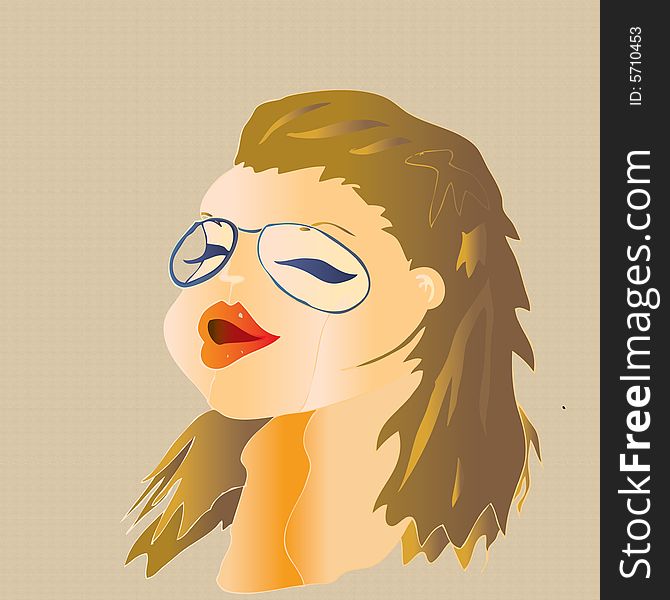 A scalable vector illustration of a young woman. A scalable vector illustration of a young woman.