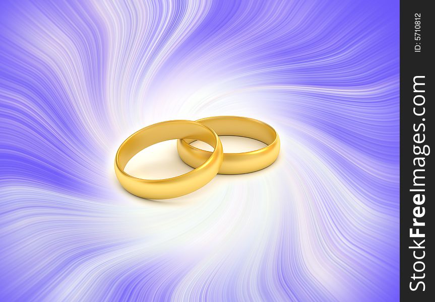 Rings  isolated in blue background. Rings  isolated in blue background