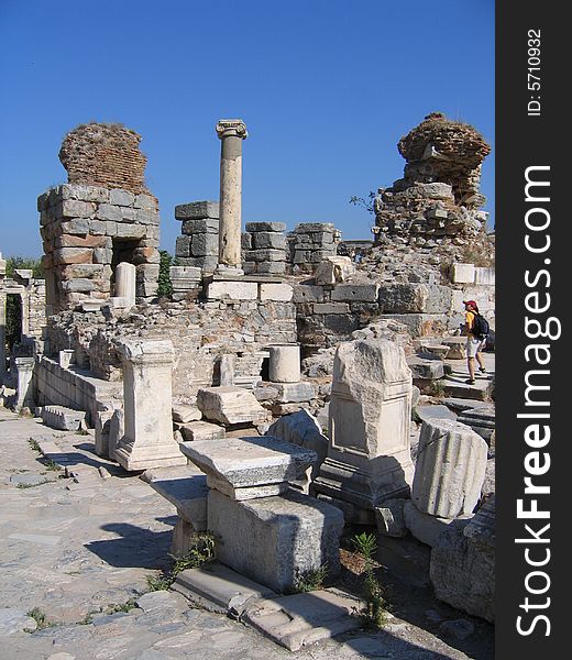 Ancient ruins - ecclectic and unique view - nicely lit by the morning sun. Ancient ruins - ecclectic and unique view - nicely lit by the morning sun.