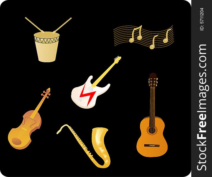 Various Musical Instruments