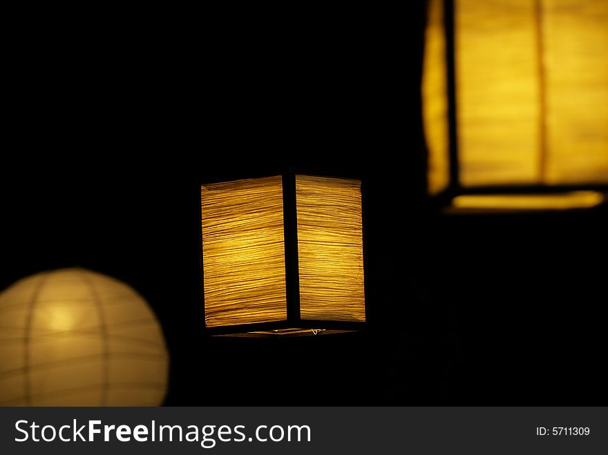 The Chinese lighting paper lamps. The Chinese lighting paper lamps