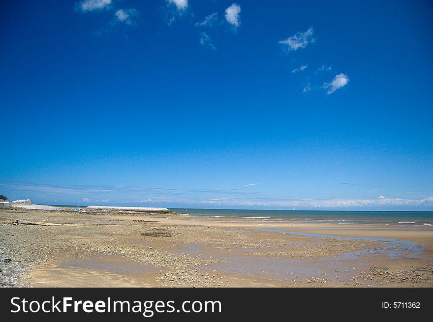 A view of the beach at rhos-on-sea in north wales. A view of the beach at rhos-on-sea in north wales