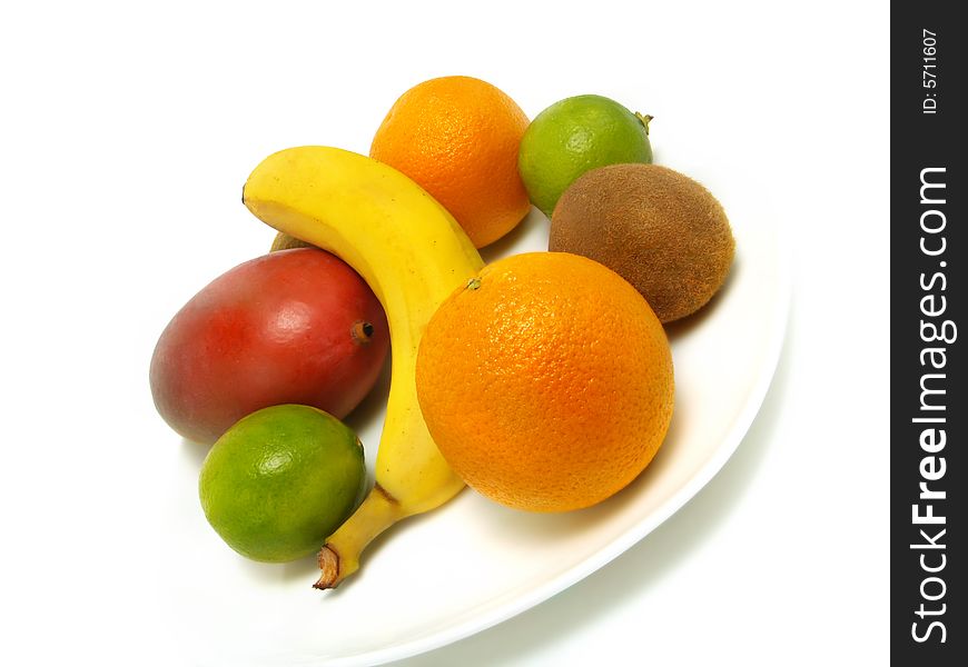 Plate of fresh fruits