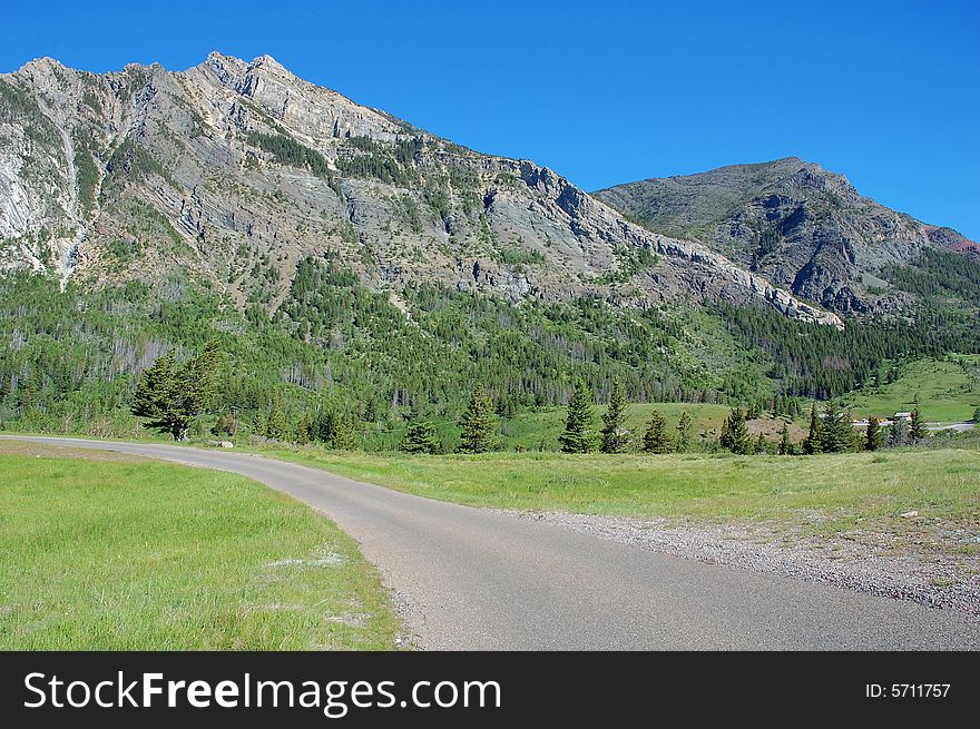 Highway And Mountains