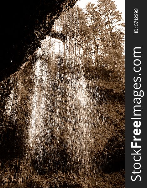 Middle Falls Sunlight Cascade in Silver Falls State Park, Oregon. Middle Falls Sunlight Cascade in Silver Falls State Park, Oregon