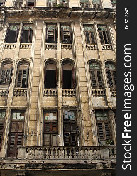 Buildings at old Havana center in Cuba. Buildings at old Havana center in Cuba