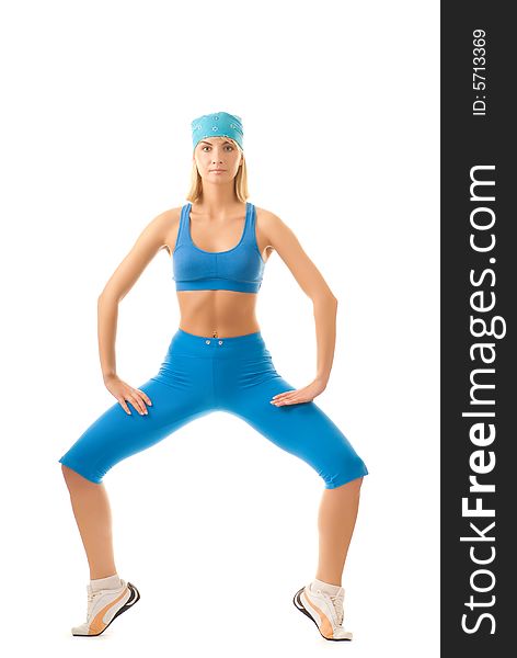 Woman doing fitness exercise