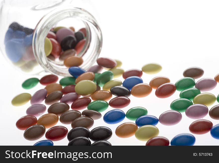 Colorful candies on a white background. Colorful candies on a white background