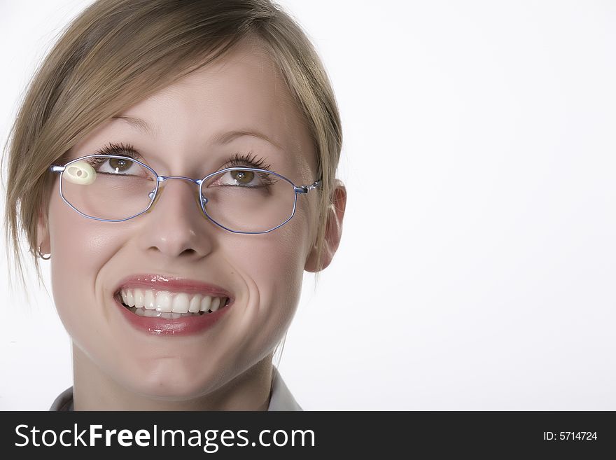 Portrait of beautiful woman, happy and smiling. Portrait of beautiful woman, happy and smiling