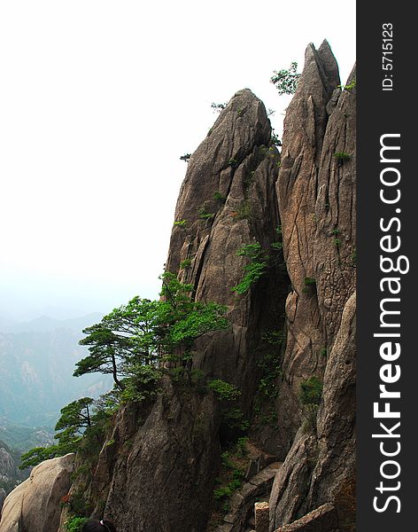 Huangshan Mountain in Anhui Province, China. World heritage of both natural and cultural aspects.