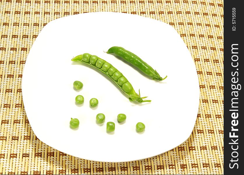 Pea Isolated On A White