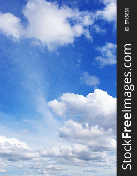 White clouds in a blue sky. Great background